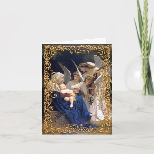 Carte de Noël religieuse décorative (Devant)