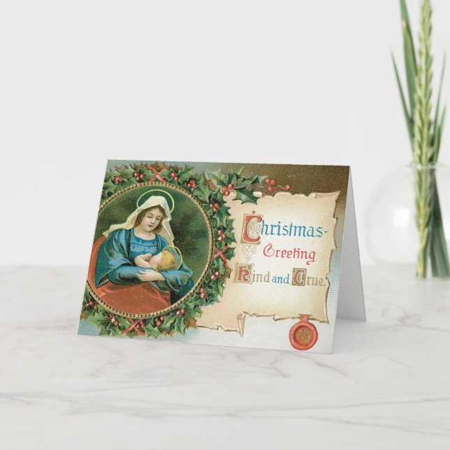 Carte de Noël religieuse vintage (Devant)