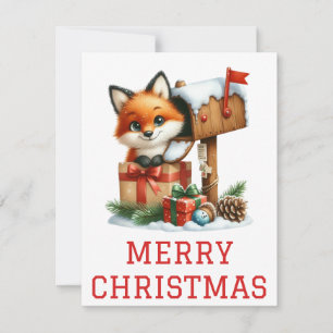 Carte de Noël Renardeau Mignon
