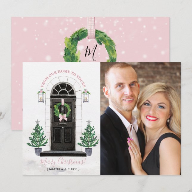 Carte de Noël "Retour à la maison pour les fêtes" (Devant / Derrière)