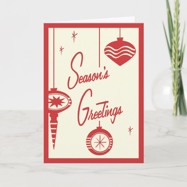 Carte de Noël rétro (Devant)