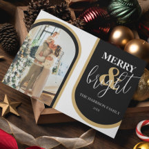 Carte de Noël rétro avec photo