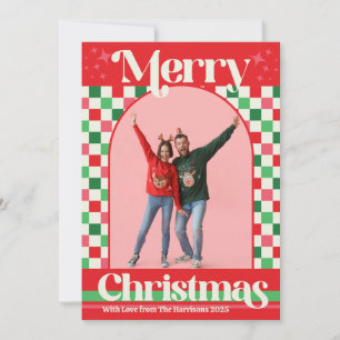 Carte de Noël Rétro Joyeux Noël à Plat
