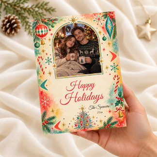 Carte de Noël rétro photo