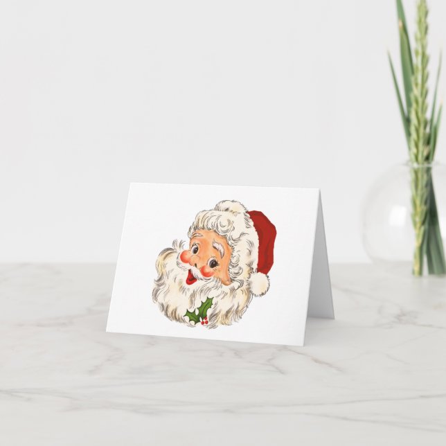 Carte de Noël Retro Santa Clause vintage (Devant)