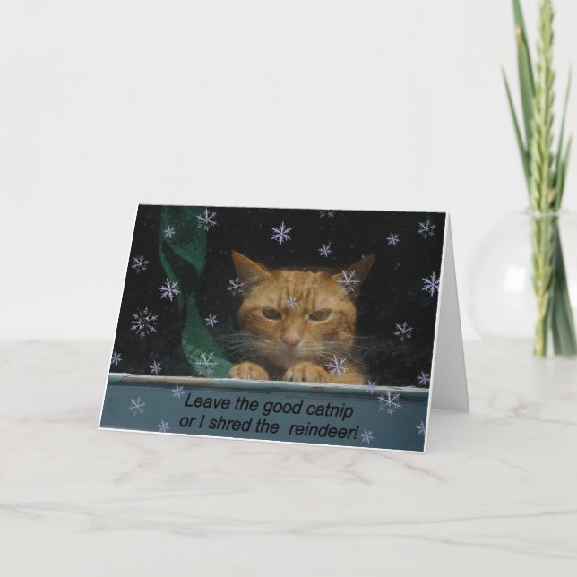 Carte de Noël 'Rhe Réché Réché Reinder' (Devant)