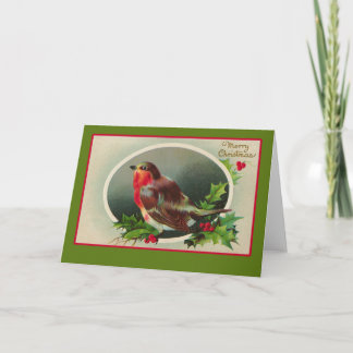 Carte de Noël Robin Redmamage Vintage