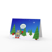 Carte de Noël Robot mignonne