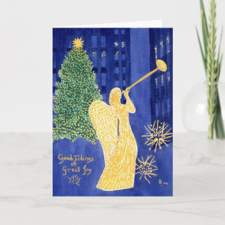 Carte de Noël Rockefeller Angel Blank