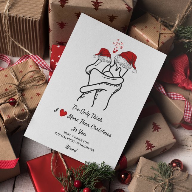 Carte de Noël romantique  Amour de Noël (Créateur téléchargé)