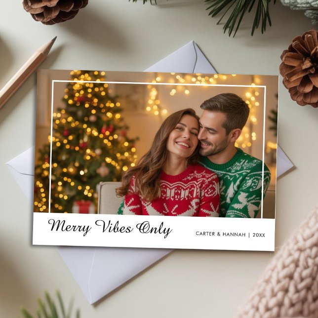 Carte de Noël romantique aux vibrations joyeuses (Créateur téléchargé)