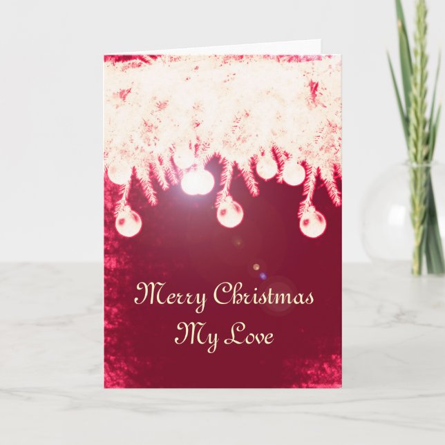 Carte de Noël romantique et magique (Devant)