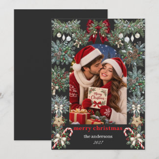 Carte de Noël romantique pour couple