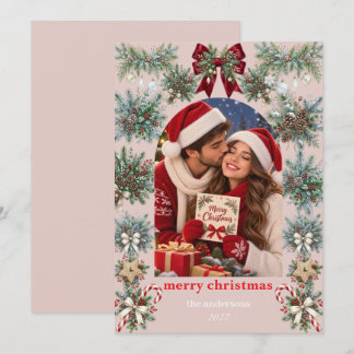 Carte de Noël romantique pour couple