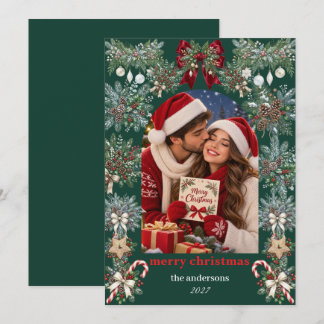 Carte de Noël romantique pour couple