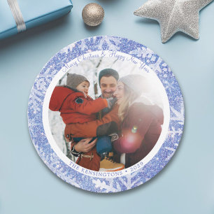 Carte de Noël ronde personnalisée avec photo