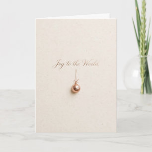 Carte de Noël Rose Gold 'Joie au Monde'