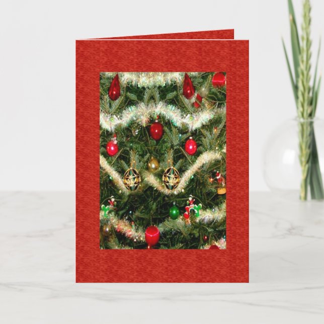 Carte de Noël rouge (Devant)