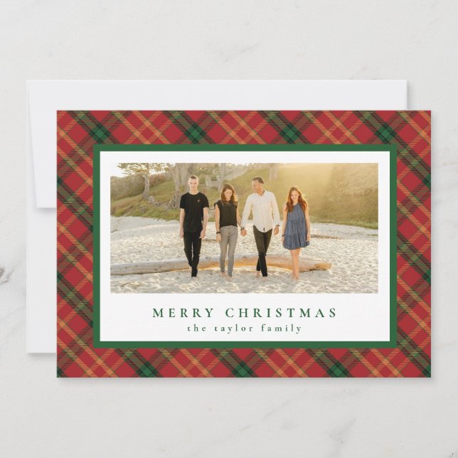 Carte de Noël rouge classique (Devant)