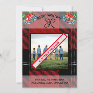 Carte de Noël rouge du Clan Ramsay d'Écosse
