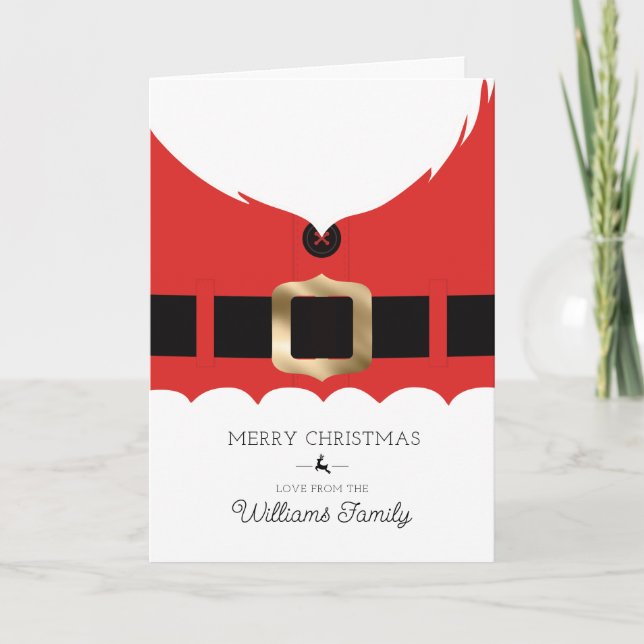 Carte de Noël Rouge Père Noël (Devant)