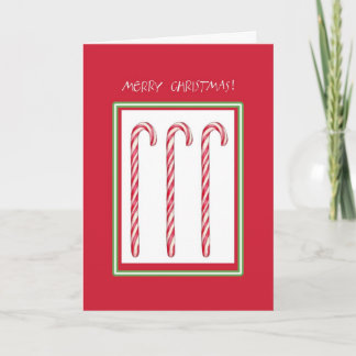 Carte de Noël rouge sucre de canne
