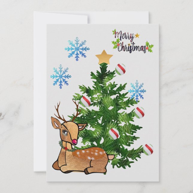 Carte de Noël Rudolf (Devant)