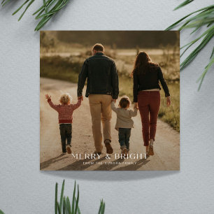 Carte de Noël Russe Merry & Bright Family Photo