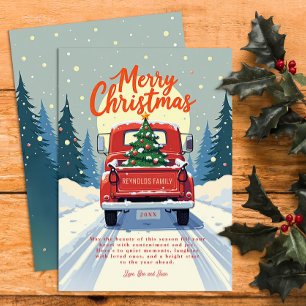 Carte de Noël Russe Red Truck