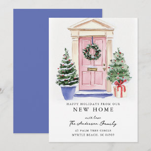 Carte de Noël rustique pour nouvelle maison