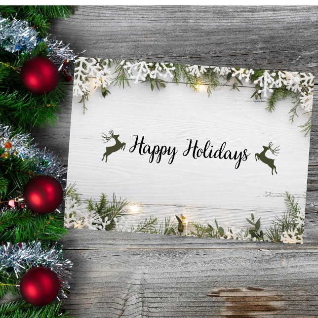 Carte de Noël Rustique Reindeer (Créateur téléchargé)
