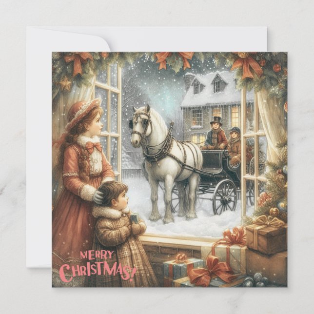 Carte de Noël rustique victorienne (Devant)