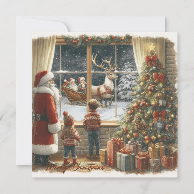 Carte de Noël rustique victorienne (Devant)