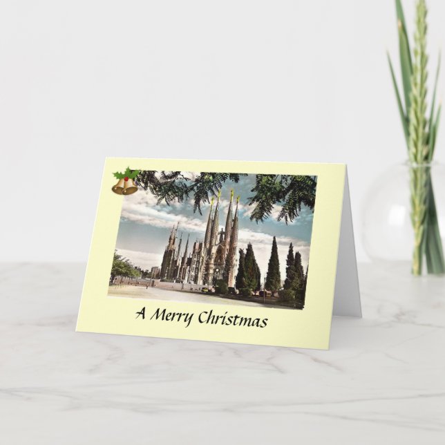 Carte de Noël - Sagrada Familia, Barcelone (Devant)