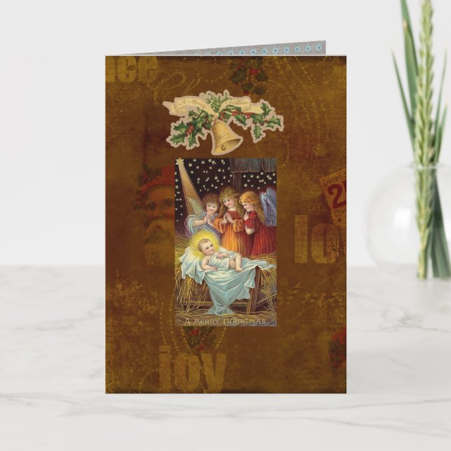 Carte de Noël sainte de saison (Devant)