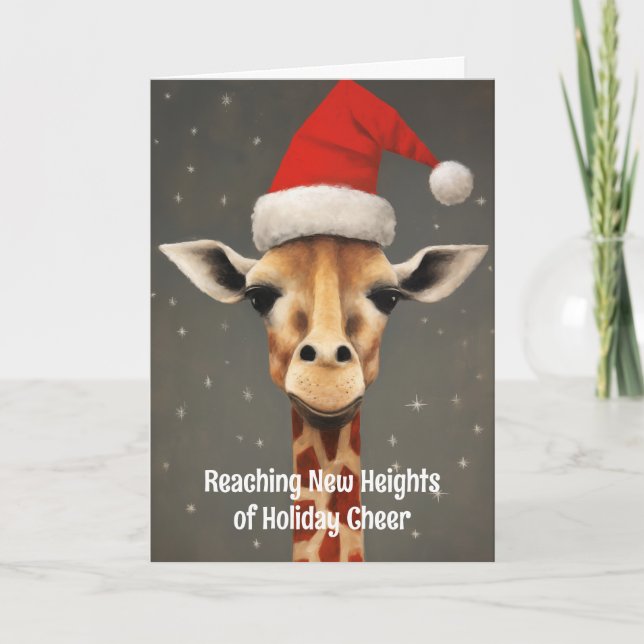 Carte de Noël Santa Girafe Snobinette (Devant)