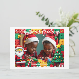 Carte de Noël Santa Stack Surprise