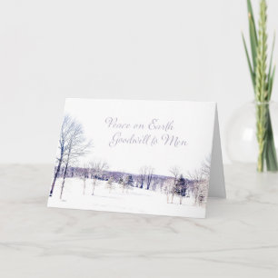 Carte de Noël scène de neige hivernale - personnal