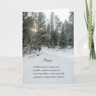 Carte de Noël Scène hivernale