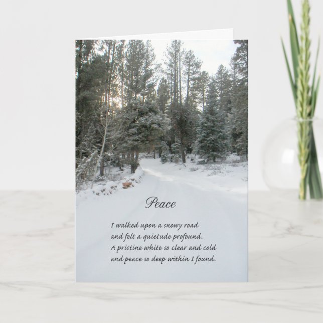 Carte de Noël Scène hivernale (Devant)