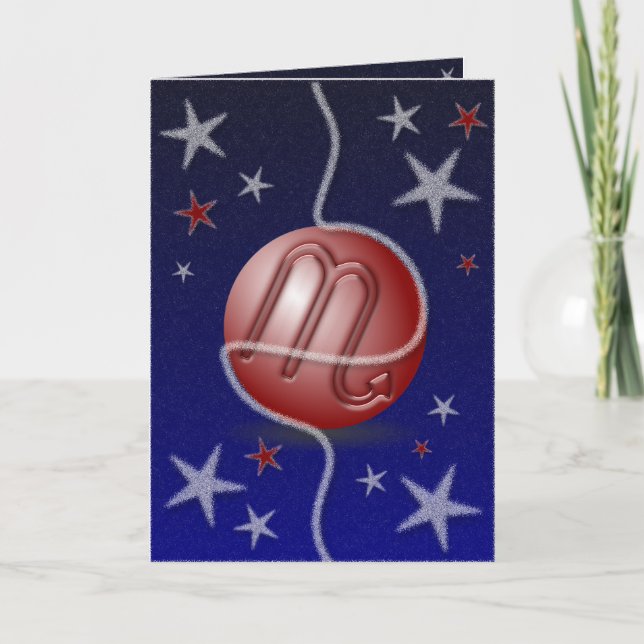 Carte de Noël Scorpio. (Devant)