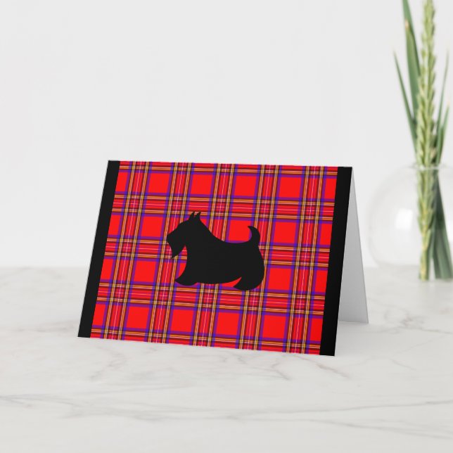 Carte de Noël Scottish Terrier (Devant)