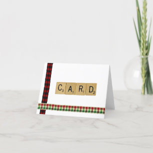 Carte de Noël scrabble