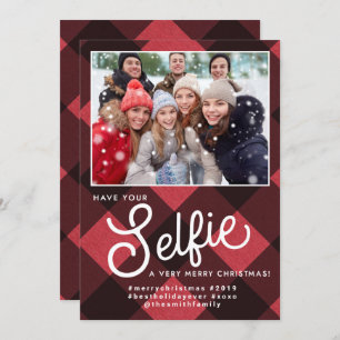 Carte de Noël Selfie, Carte de vacances Selfie, Se