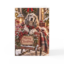 Carte de Noël Setter Anglais