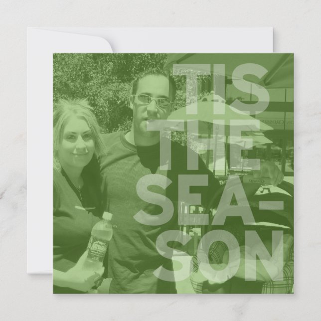 Carte de Noël Sheer Green Family (Devant)