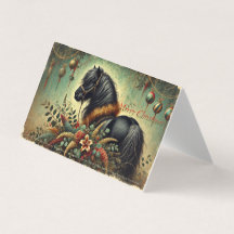 Carte de Noël Shetland Pony