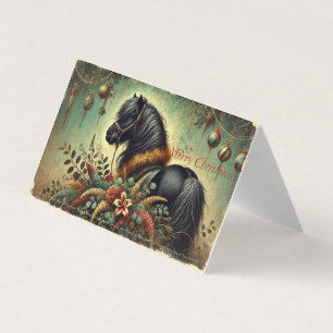 Carte de Noël Shetland Pony