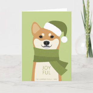 Carte de Noël Shiba Inu