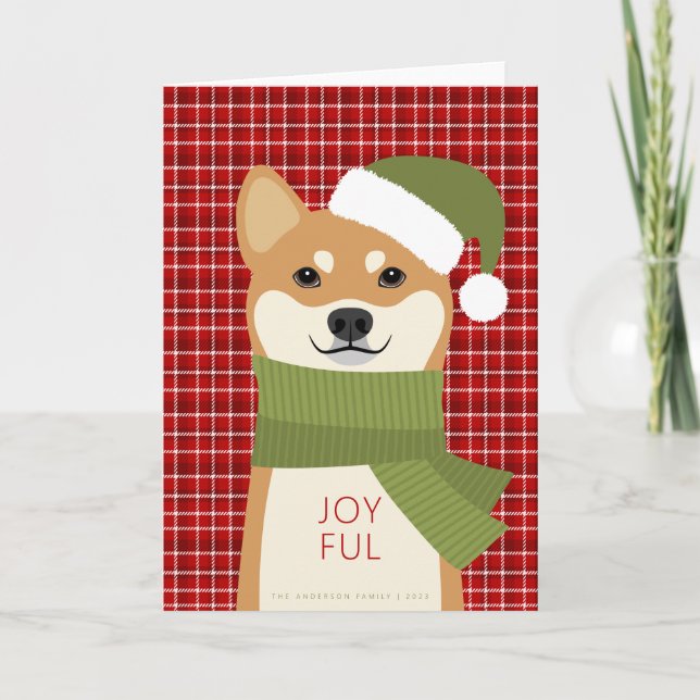 Carte de Noël Shiba Inu (Devant)